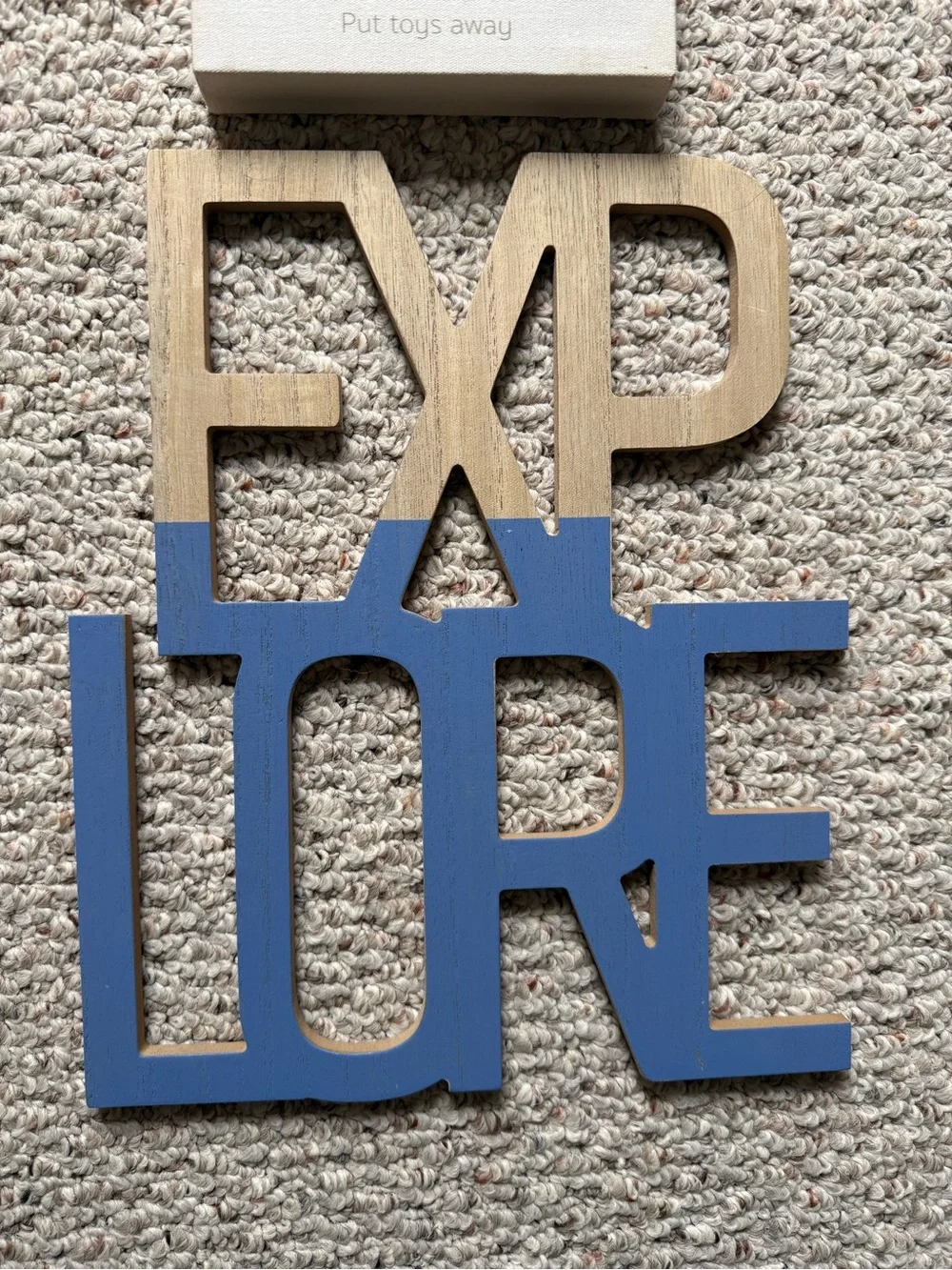 Adventure & Explore Wooden Wall Words - Yellow & Blue